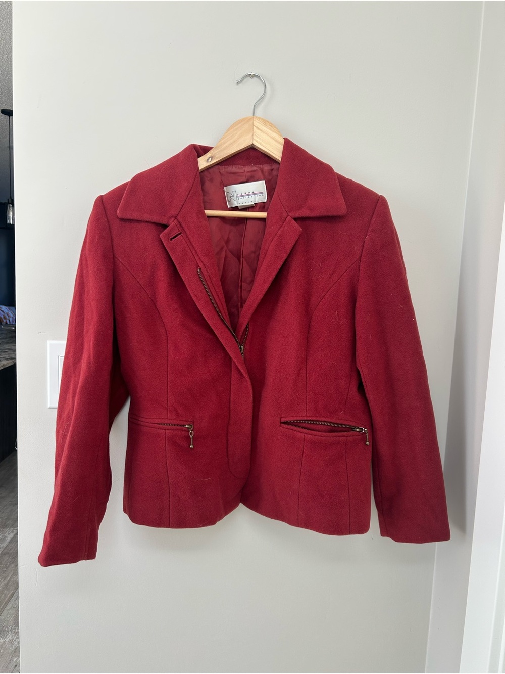 Nygard collection petite Red Wool-Blend Tailored Jacket